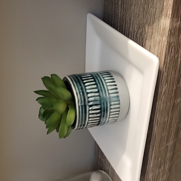 Canopy White Appetizer Candle/Plant Porcelain Square Plate Versatile - Picture 3 of 5